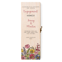 Personalised Elegant Engagement Champagne or Wine Bottle Holder Gift