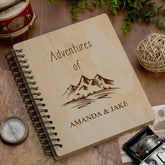 Personalised Large Engraved Adventures Holiday Travel Photo Album With Mountains