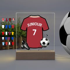 Personalised LED Football Lamp, Kids Night Light Gift, Birthday Gifts for Kids, Kids Bedroom Various Teams