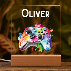 Personalised LED Lamp, Kids Night Light Gift, Gamer Light, Birthday Gifts for Kids, Game Controller
