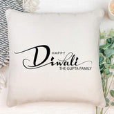 Personalised Happy Diwali Script Style Font Cushion Gift Personalised Cushion Gifts ukgiftstoreonline