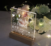 World's Best Friend Personalised Night Light LED Lamp Gift