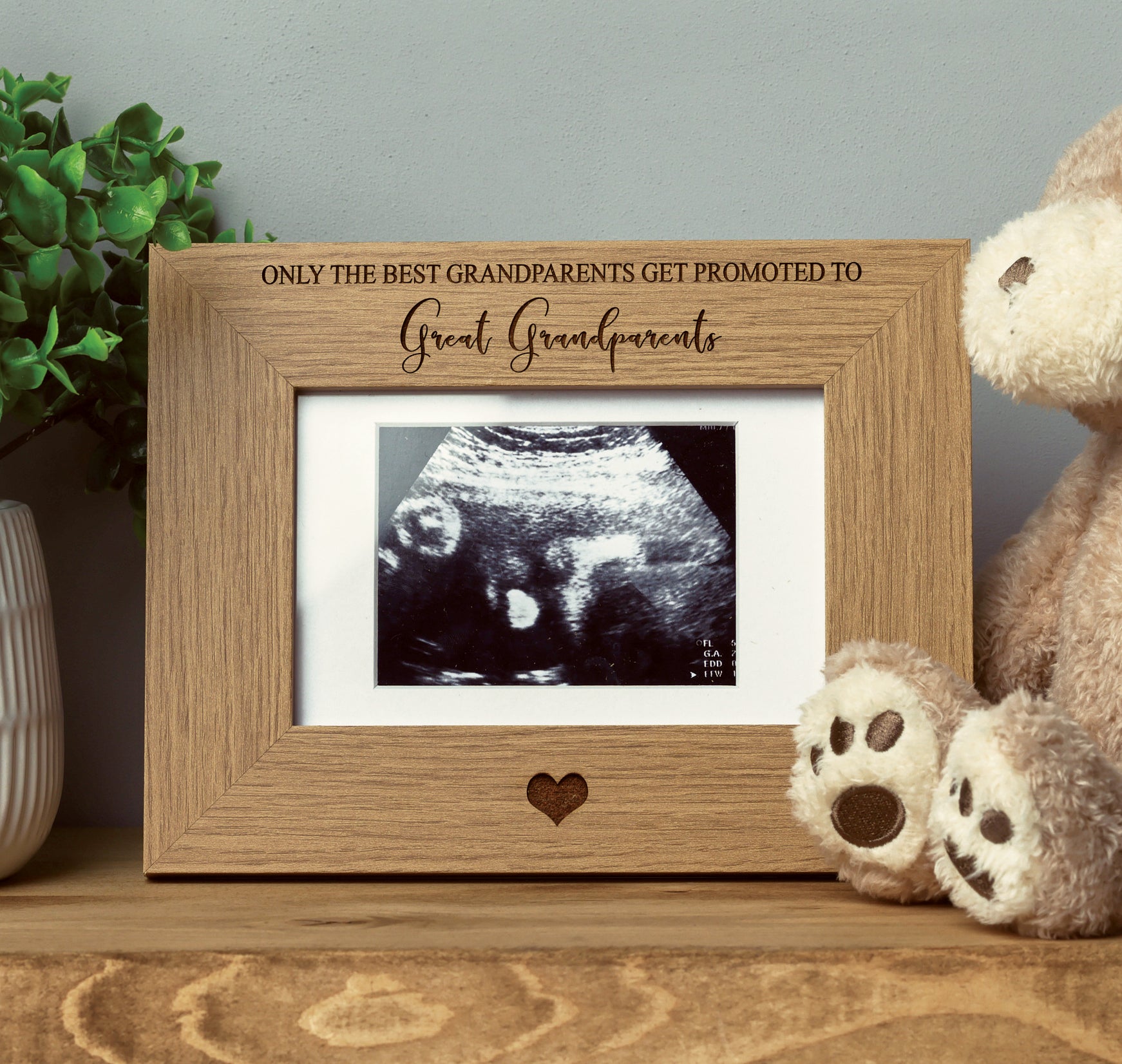 Best grandparents get promoted to great grandparents Baby Scan Frame Gift Photo Frame ukgiftstoreonline