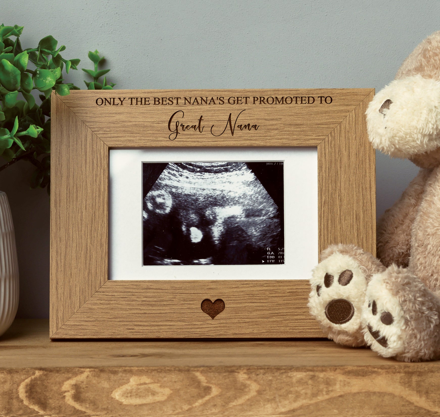 The best Nana's get promoted to Great Nana Baby Scan Frame Baby Photo Frame ukgiftstoreonline
