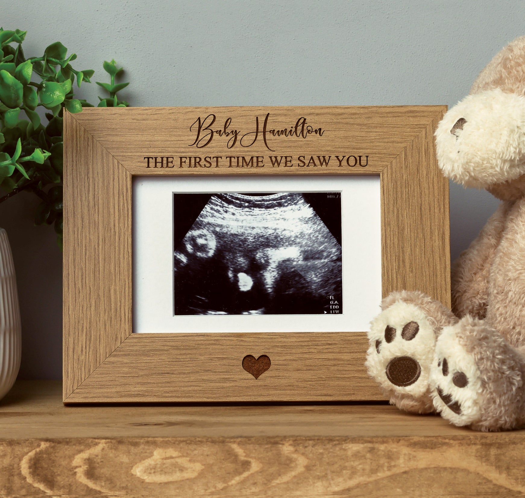 The first time we saw you personalised Baby Scan Photo Frame Personalised Gifts ukgiftstoreonline