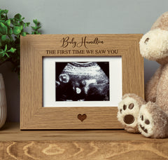 The first time we saw you personalised Baby Scan Photo Frame Personalised Gifts ukgiftstoreonline