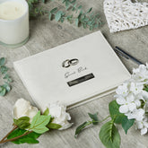 Personalised Luxury Wedding Guest Book With Intertwined Rings - ukgiftstoreonline