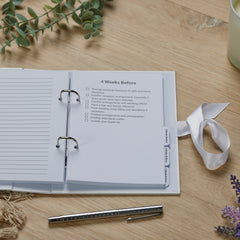 Personalised Wedding Planner Engagement Gift With Ribbon Eucalyptus Design