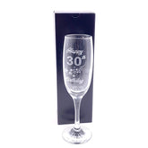 30th Birthday Stars Champagne Flute Glass Gift Boxed - ukgiftstoreonline