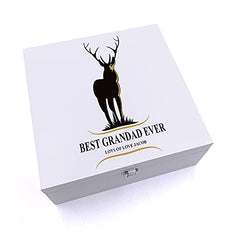 ukgiftstoreonline Personalised Best Grandad Ever Keepsake Wooden Box