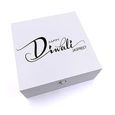 ukgiftstoreonline Personalised Happy Diwali Script Style Keepsake Wooden Box
