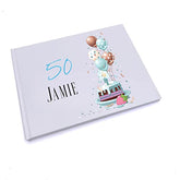 Personalised 50th Birthday Gifts For Him Guest Book