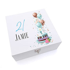 ukgiftstoreonline Personalised 21st Birthday Gifts For Him Keepsake Wooden Box