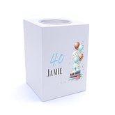 Personalised 40th Birthday Gifts For Him Tea Light Holder