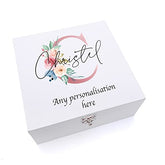 ukgiftstoreonline Personalised Any Name Pink Monogram Sentiment Keepsake Wooden Box