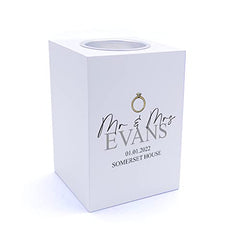 Personalised Wedding ring design Tea Light Holder