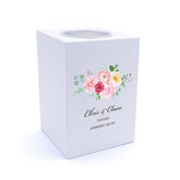 Personalised Pink Flower Wedding Tea Light Holder
