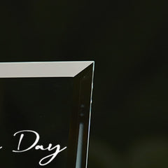 Confirmation Day Sentiment Personalised Glass Plaque Gift Leaf Design