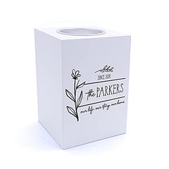 Personalised Our Story Our Life Family Sentiment Tea Light Holder