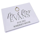 Personalised Wedding Ring Design Guest Book