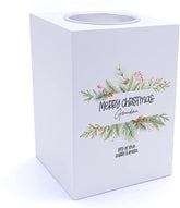 Personalised Grandma Merry Christmas Tea Light Holder