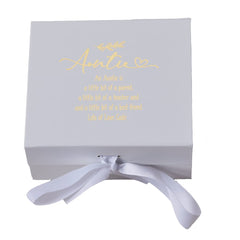 ukgiftstoreonline Personalised Auntie White Gift Box With Sentiment