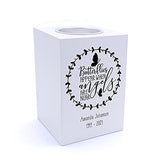 Personalised Butterflies Appear When Angels Are Near Remembrance Tea Light Holder