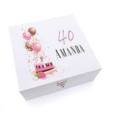 ukgiftstoreonline Personalised 40th Birthday Gifts For Her Keepsake Wooden Box