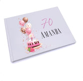 Personalised 70th Birthday Gifts For Her Guest Book