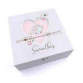 ukgiftstoreonline Personalised Baby Shower Heart Design Keepsake Wooden Box