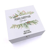 ukgiftstoreonline Personalised Grandma Merry Christmas Keepsake Wooden Box