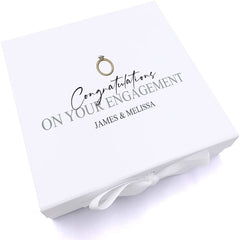 ukgiftstoreonline Personalised Congratulations on your Engagement Keepsake Memory Box.