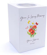 Personalised Gran Remembrance Memorial Tea Light Butterflies & Flowers