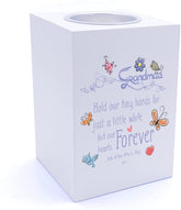 Personalised Grandma Hold Our Hands Tea Light Holder