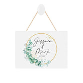 ukgiftstoreonline Personalised Wedding Plaque With Eucalyptus Wreath