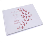 Personalised Nanny In Loving Memory Butterflies Guest Book