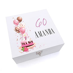 ukgiftstoreonline Personalised 60th Birthday Gifts For Her Keepsake Wooden Box