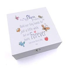 ukgiftstoreonline Personalised Nans Hold Our Hands Keepsake Wooden Box