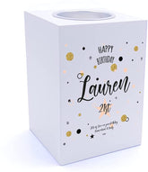 Personalised Polka Dot Design Tea Light Holder