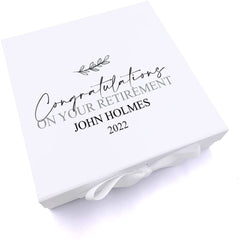 Personalised Retirement Gift Keepsake Box Memory Keepsake