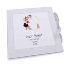 ukgiftstoreonline Personalised Baby My First Year Keepsake Record Book With Initial