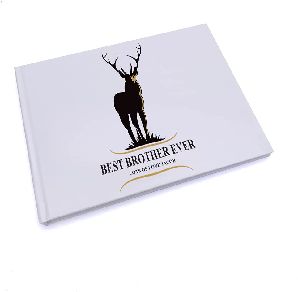Personalised Best Brother Ever Stag Guest Book Guest Book ukgiftstoreonline