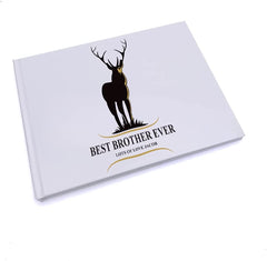 Personalised Best Brother Ever Stag Guest Book Guest Book ukgiftstoreonline