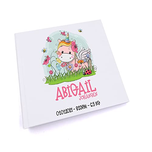 Personalised Baby Unicorn Design Photo Album Baby Photo Album ukgiftstoreonline