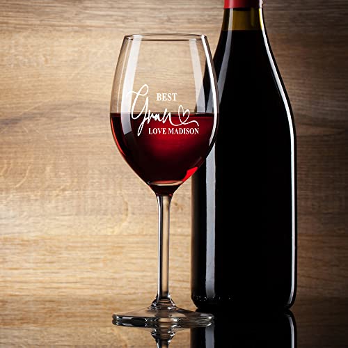 Personalised Best Gran Gift Wine Glass Boxed Personalised Wine Glasses ukgiftstoreonline