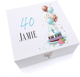 ukgiftstoreonline Personalised 40th Birthday Gifts For Him Keepsake Large Wooden Box