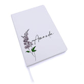 Personalised Birth Flower Birthday notebook Gift Personalised Notebook ukgiftstoreonline