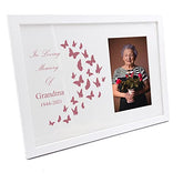 Personalised Grandma In Loving Memory Butterflies Photo Frame
