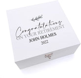 Personalised Retirement Gift Keepsake Wooden Box