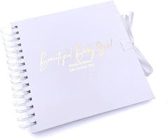 Personalised Baby Girl Record Book, Scrapbook or Photo Album Gift